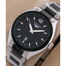 Longines AM-3160 Black Dial Two Tone Watch